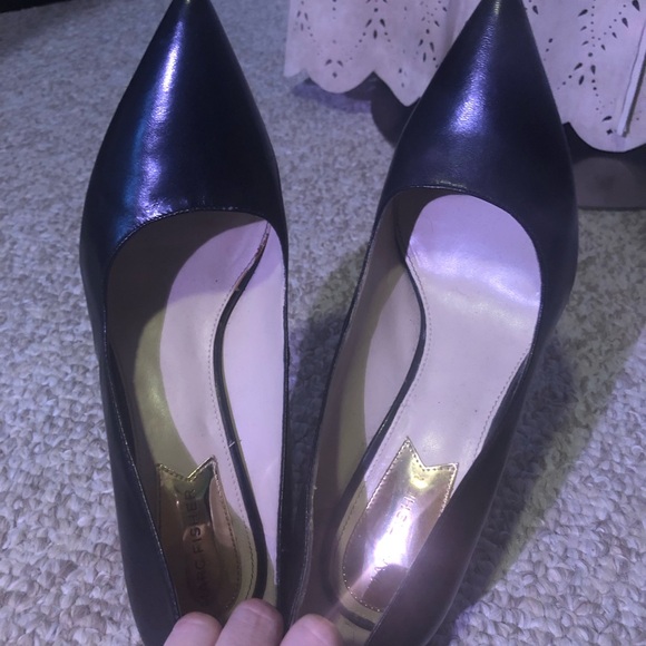 Black leather stilettos- nice shape size 9 - Picture 2 of 6